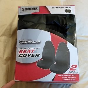 SIMONIZ 2-Pack Black Rugged Stitched Seat Covers